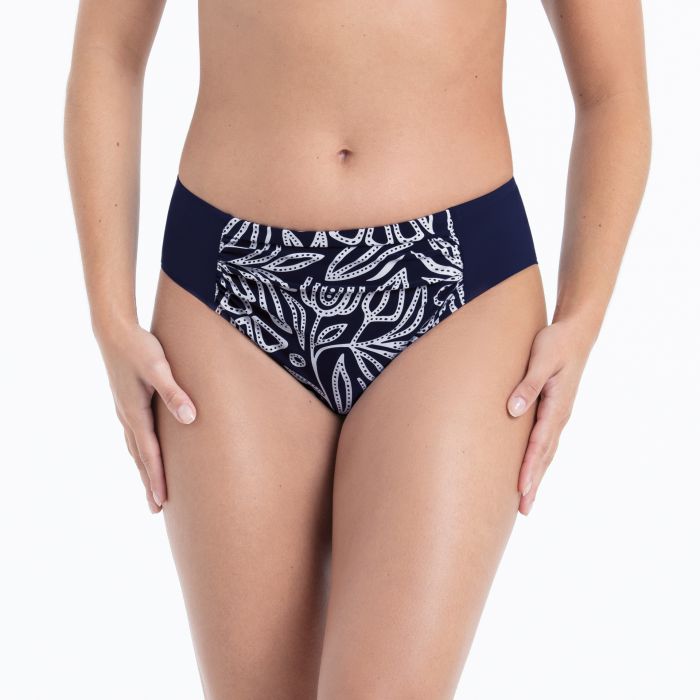 Anita voorgevormde bikiniset zonder beugel - Flower Dots 8404-0-1 Elle+Mea - Marine wit