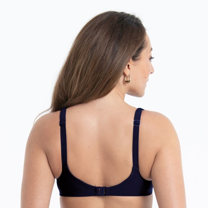Anita voorgevormde bikiniset zonder beugel - Flower Dots 8404-0-1 Elle+Mea - Marine wit
