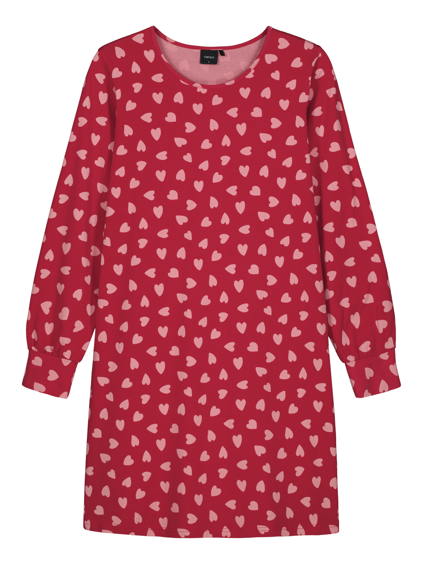 Nanso Nachthemd hartjes - AMOR 29218 - Rood