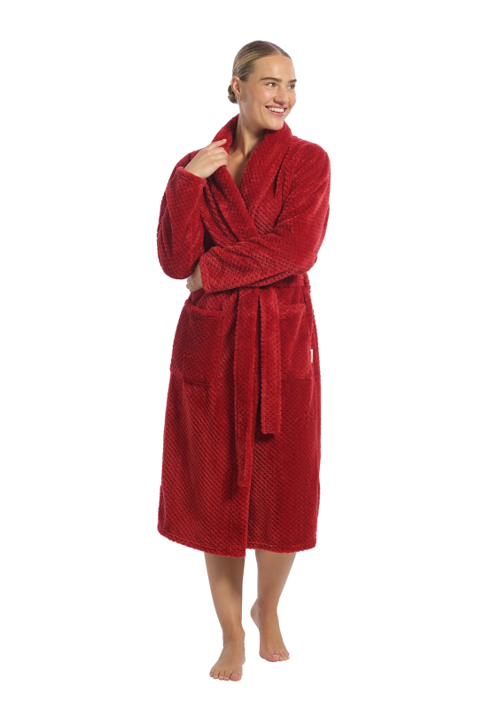 Ten Cate dames badjas ochtendjas fleece met motief - 60528 - 2 kleuren (kopie