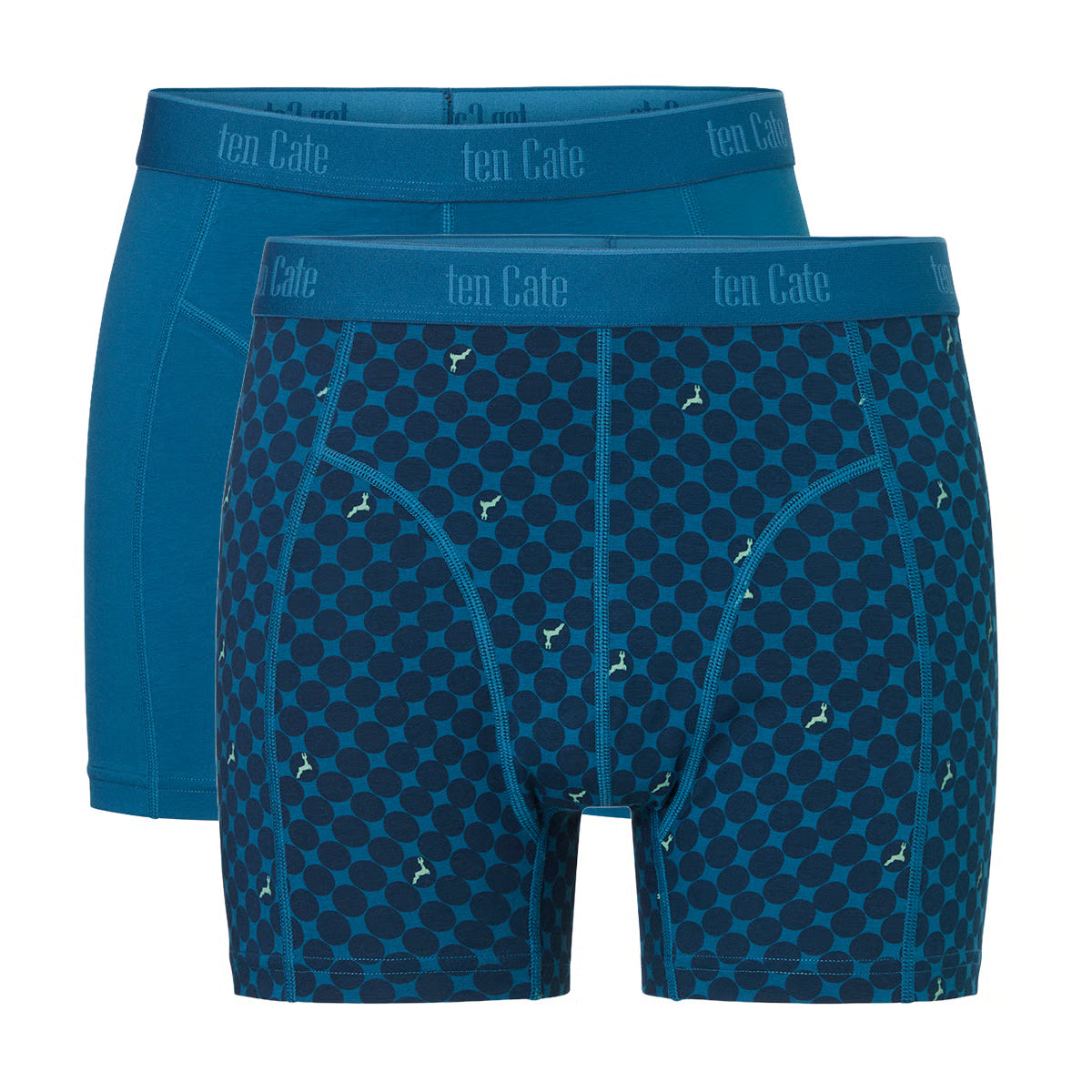 Ten Cate heren short - Organic cotton stretch short 60794 - 2 PACK - Logo Dots