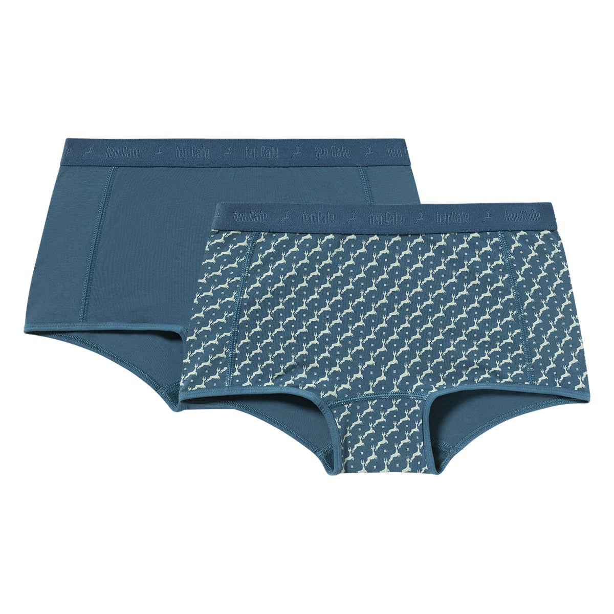 Ten Cate Meisjes shorts 2 pack - 60866 - Happy deer sea