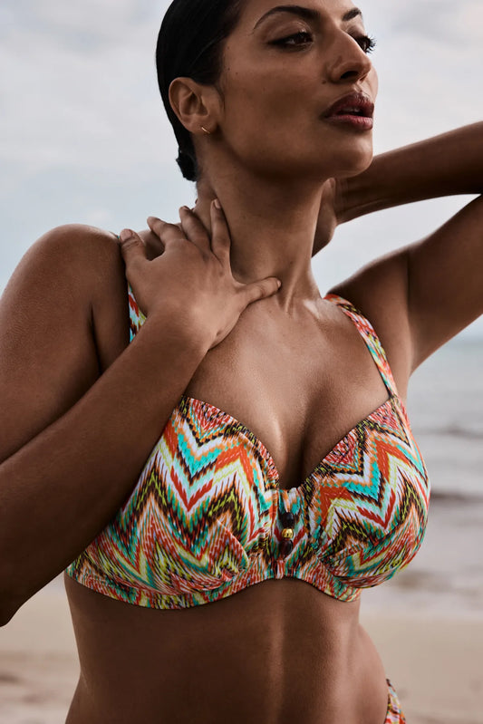 PrimaDonna Swim Volle Cup BikiniSET met tailleslip - Tubou 4013810 + 4013852 - Ikat Summer