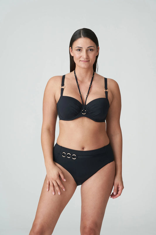 Prima Donna SWIM Voorgevormde Balconette bikini met tailleslip - Damietta 4011616 / 4011651 - Zwart
