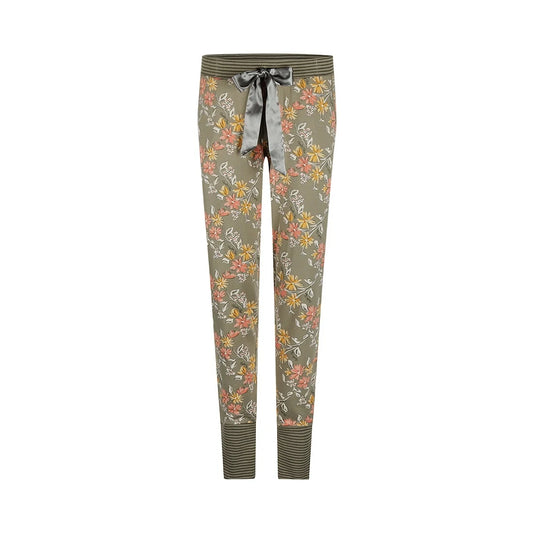 Charlie Choe Dames Pyjama Broek - O57102-38 - Groen bloem Faded green