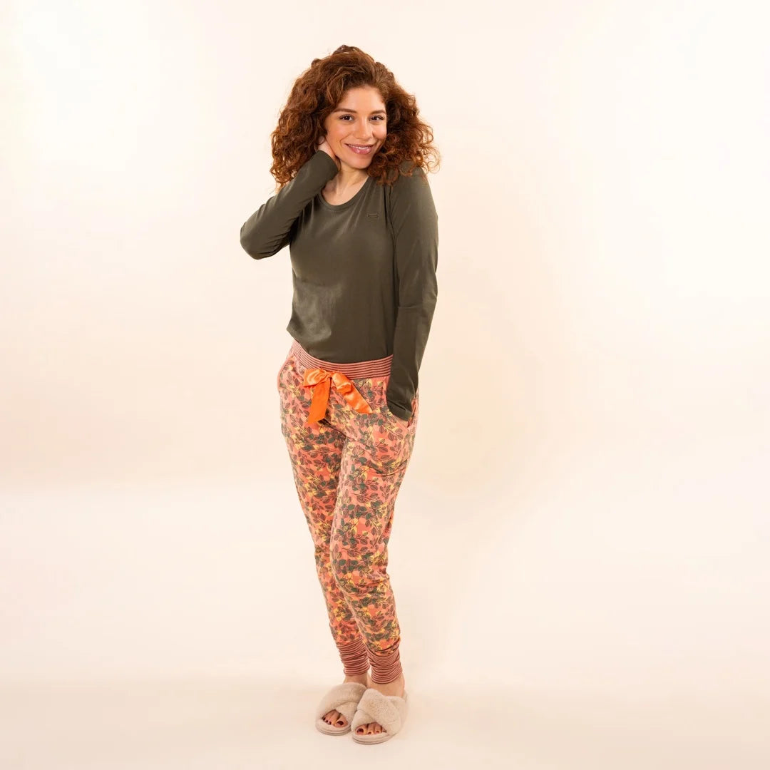 Charlie Choe Dames Pyjama Shirt - O57105-38 - Donker groen
