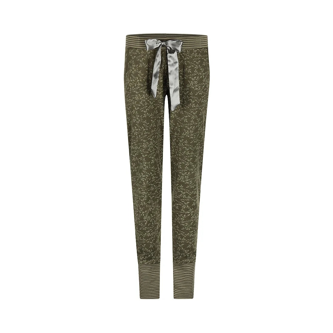 Charlie Choe Dames Pyjama broek - O57106-38 - Donker groen leaves