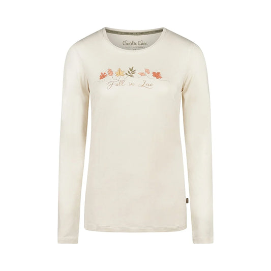 Charlie Choe Dames Pyjama Shirt - O57115-38 - Off white Herfst