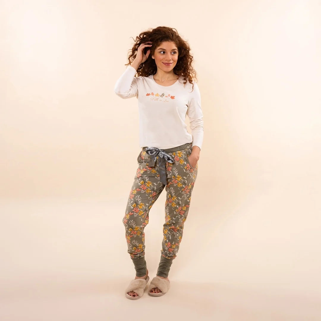 Charlie Choe Dames Pyjama Shirt - O57115-38 - Off white Herfst
