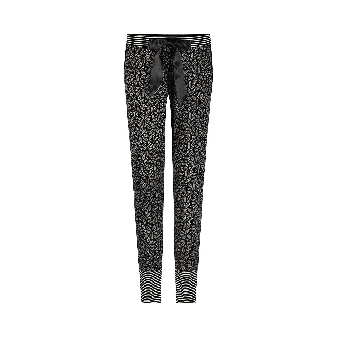 Charlie Choe Dames Pyjama broek - O57181-38 - Zwart leaves