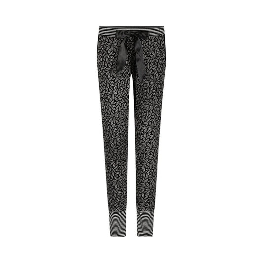 Charlie Choe Dames Pyjama broek - O57181-38 - Zwart leaves