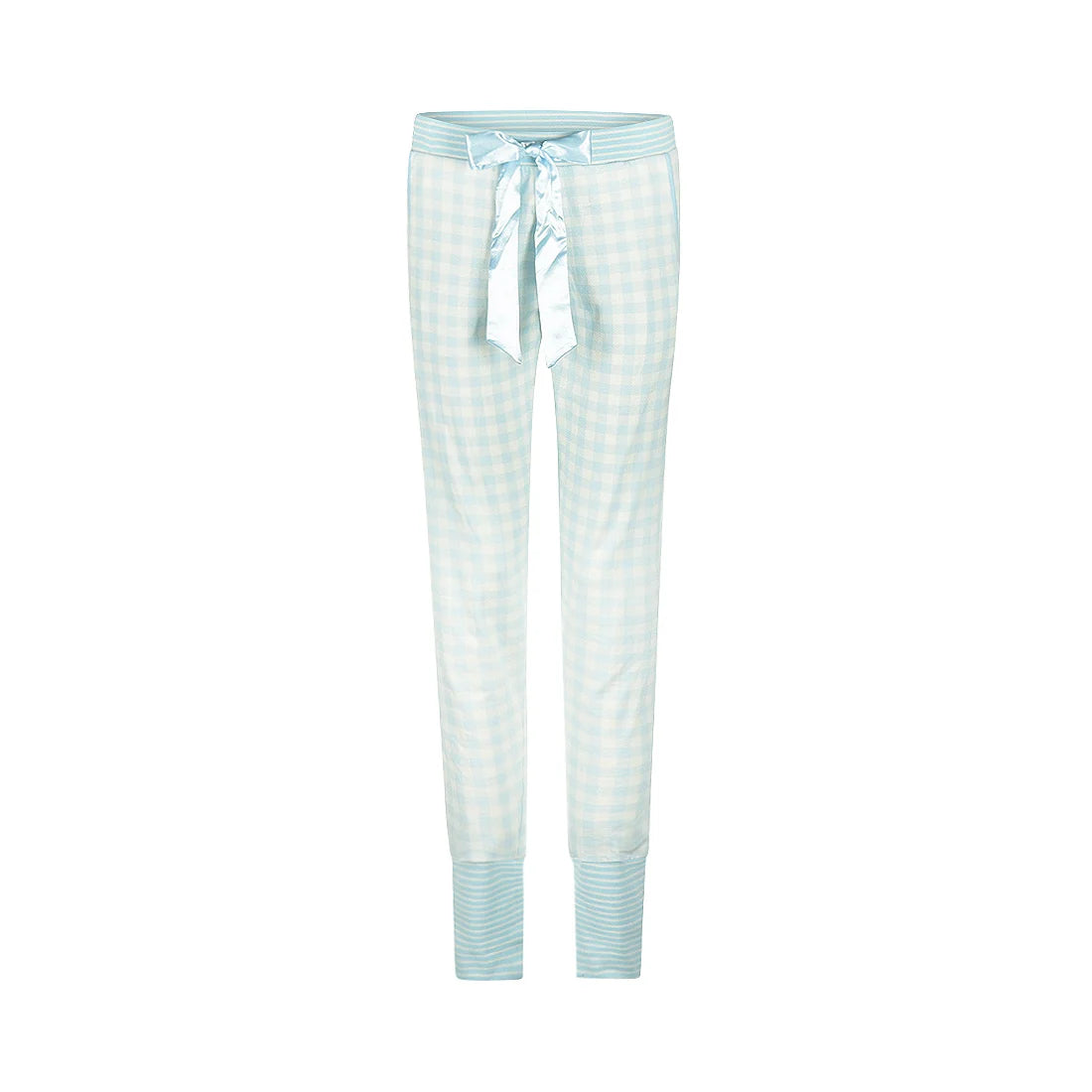 Charlie Choe Lange pyjamabroek - N59121-38 - Lichtblauw geruit