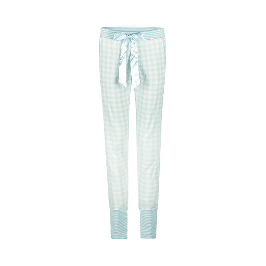 Charlie Choe Lange pyjamabroek - N59121-38 - Lichtblauw geruit