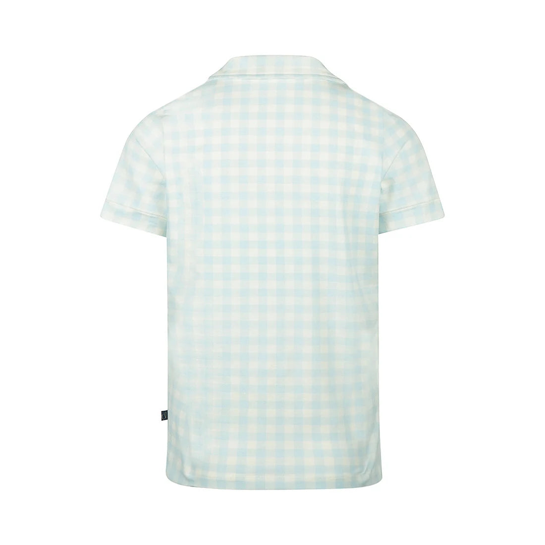 Charlie Choe Doorknoop pyjama shirt met kraag - N59125-38 - Lichtblauw geruit