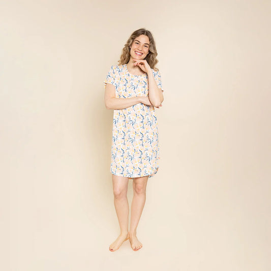 Charlie Choe Big shirt nachthemd - N59140-38 - Licht Peach Bloemen