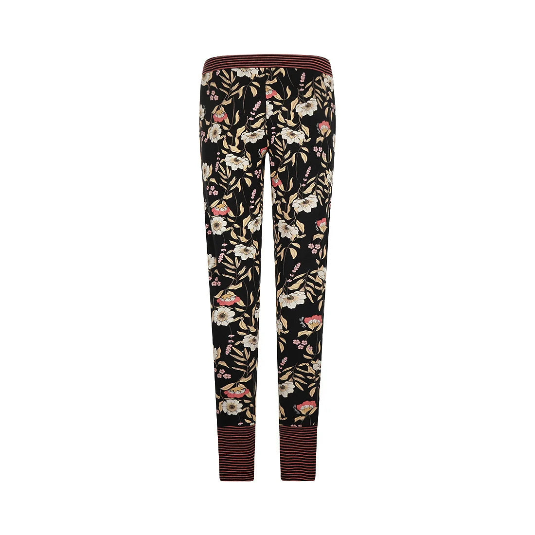 Charlie Choe lange pyjamabroek - M61102-38 - Zwart Bloemen