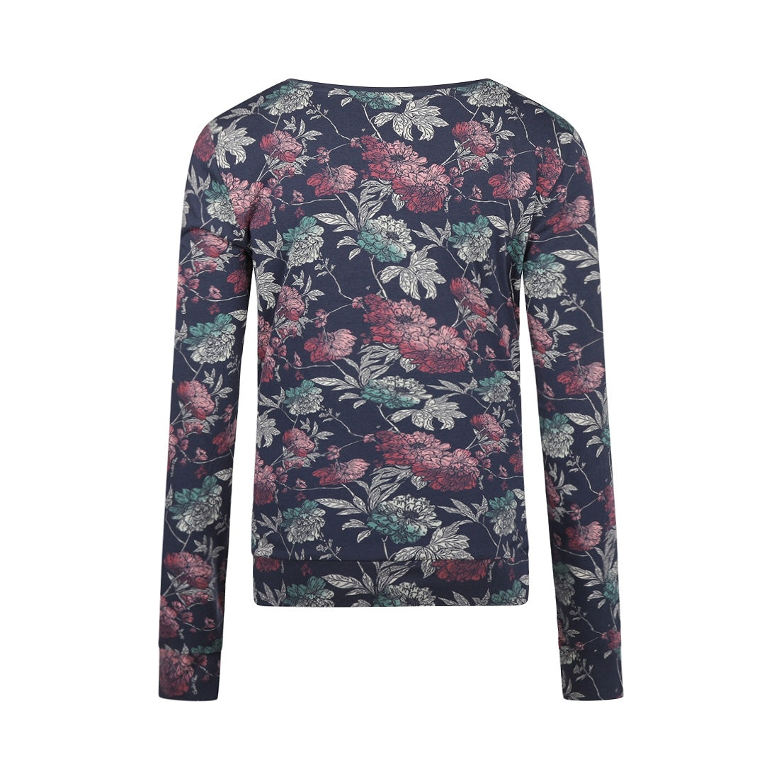 Charlie Choe Dames Pyjama shirt pullover - S49116-38 - Donkerblauw Bloem