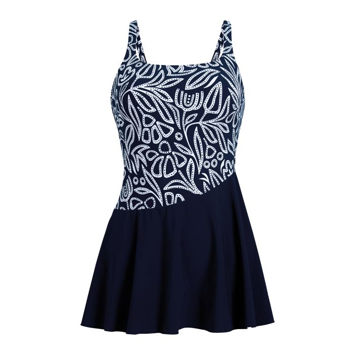 Anita Care prothese badpak jurk - KISTA 6488 - Blauw wit marine
