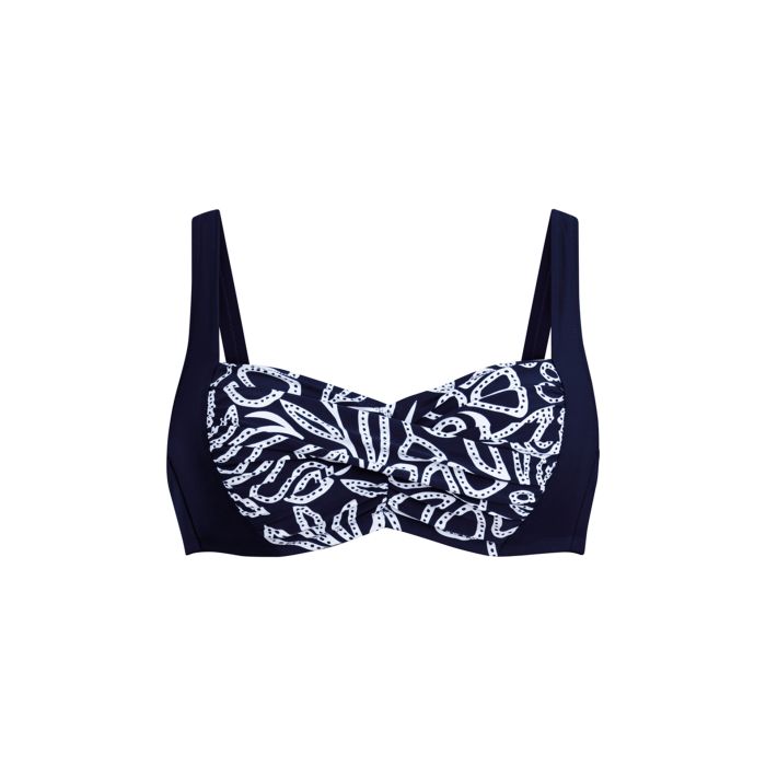 Anita voorgevormde bikiniset zonder beugel - Flower Dots 8404-0-1 Elle+Mea - Marine wit