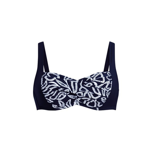 Anita voorgevormde bikiniset zonder beugel - Flower Dots 8404-0-1 Elle+Mea - Marine wit