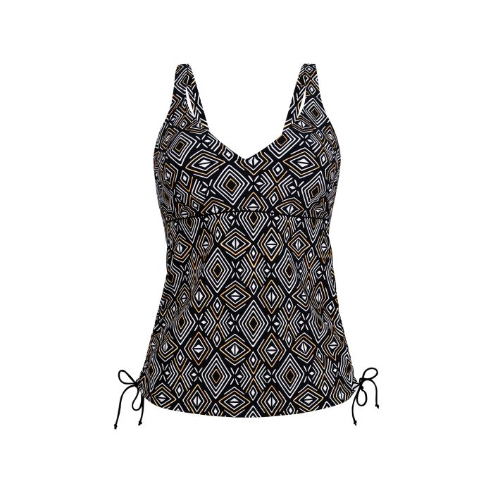 Rosa Faia Tankini top met beugel -  Tribal Glam 8497 MALAIKA - Zwart/goud