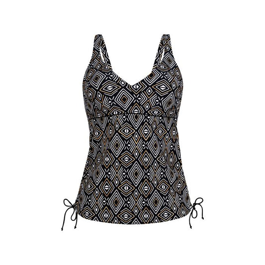 Rosa Faia Tankini top met beugel -  Tribal Glam 8497 MALAIKA - Zwart/goud