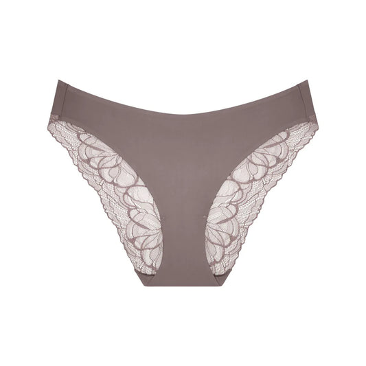 Triumph luxe slip - Body Make-Up Illusion Lace highleg Tai - Pigeon Grey