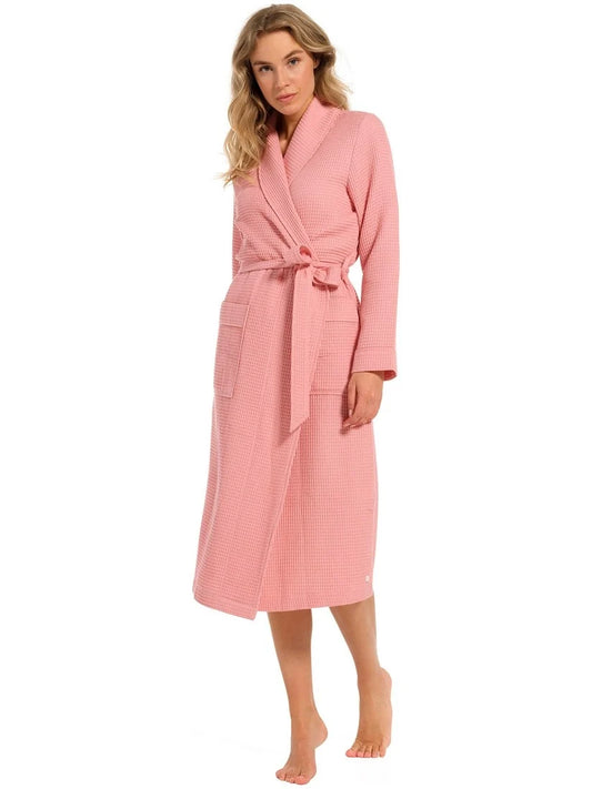 Pastunette badjas met shawlkraag en ceintuur  - 70241-156-0 - roze