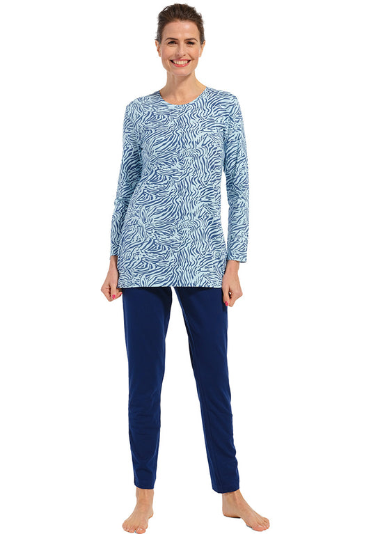 Pastunette Pyjama met print - 20232-160-2 - light blue