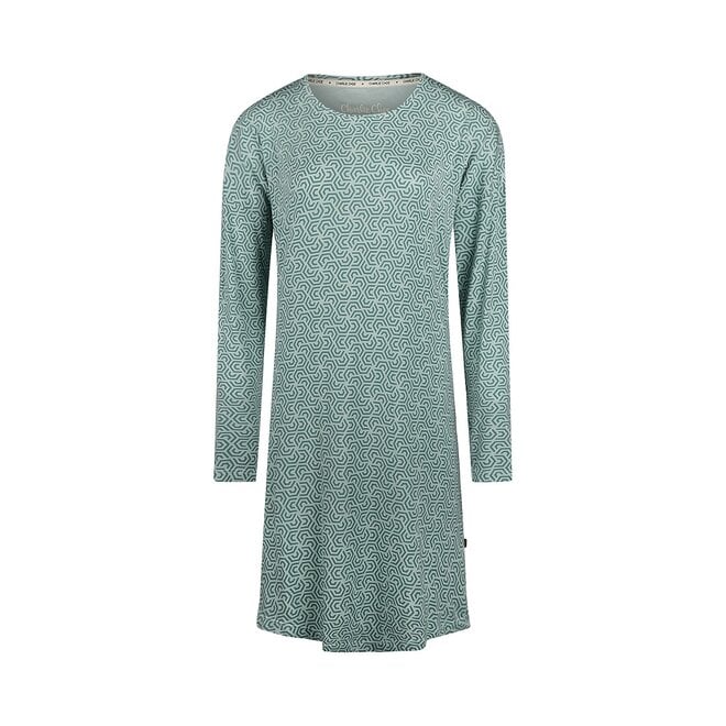 Charlie Choe Dames Nachthemd Bigshirt O-Cozy days - O57145-38 - Groen blauw
