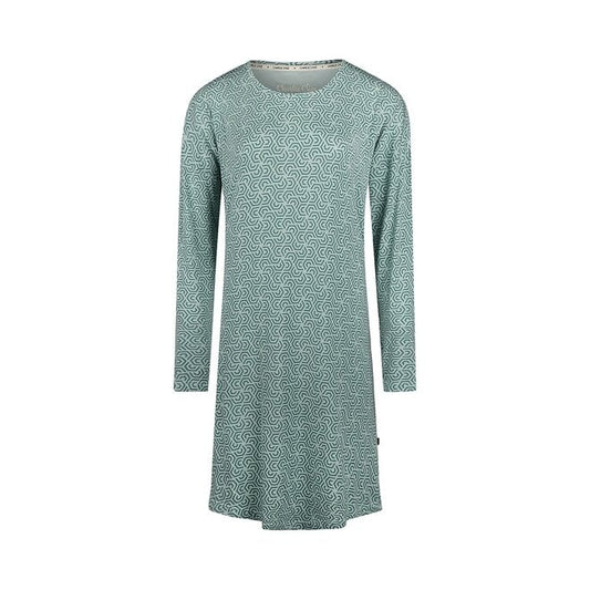Charlie Choe Dames Nachthemd Bigshirt O-Cozy days - O57145-38 - Groen blauw