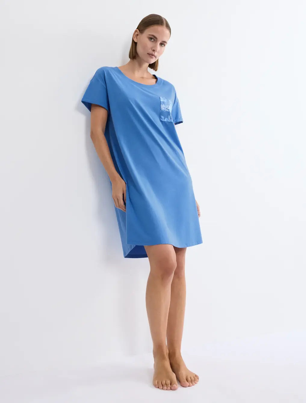 Triumph nachthemd korte mouw - Nightdresses NDK X - 005J Ciel