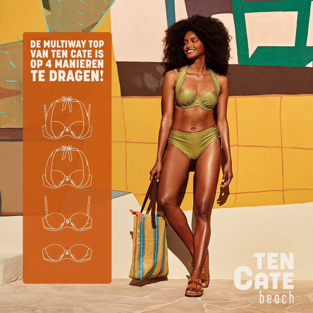 ten Cate Beach (TCWOW) Multiway bikini set - 60016/60027 - Shiny green rib 5071