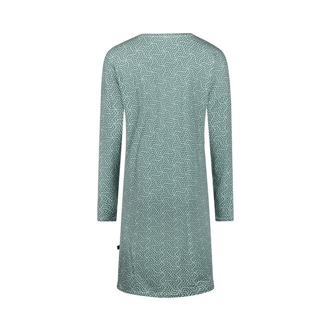 Charlie Choe Dames Nachthemd Bigshirt O-Cozy days - O57145-38 - Groen blauw
