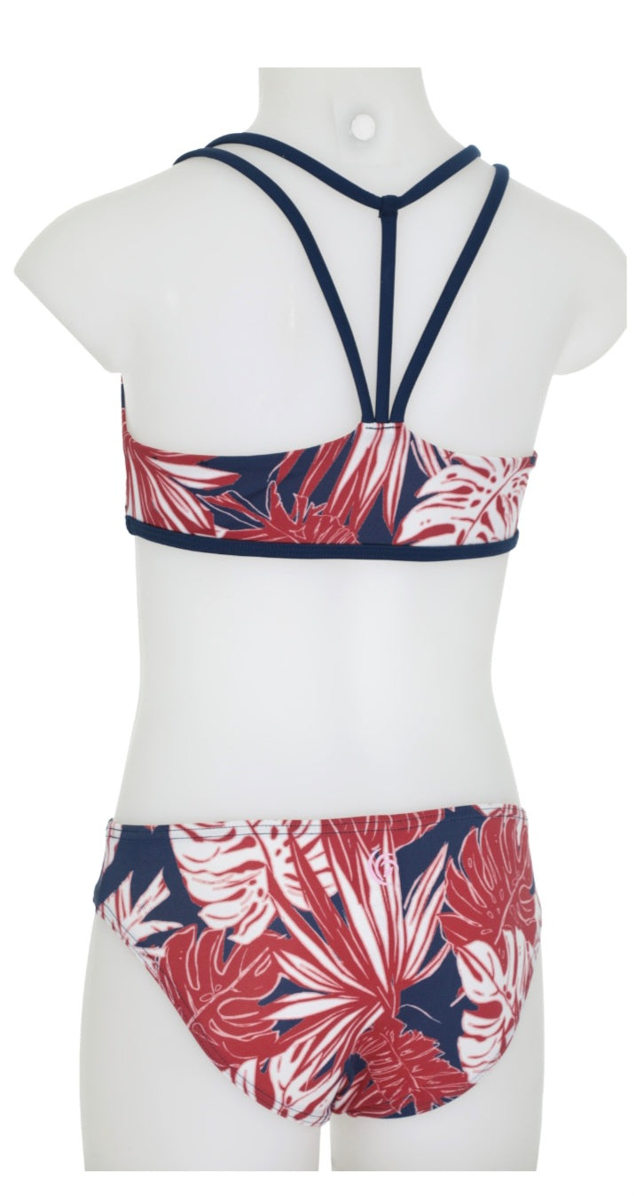 Olympia one shoulder meisjes bikini - 34003 - blauw rood - maat 176
