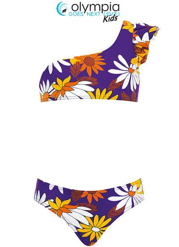 Olympia one shoulder meisjes bikini - 34601 - paars - maat 164