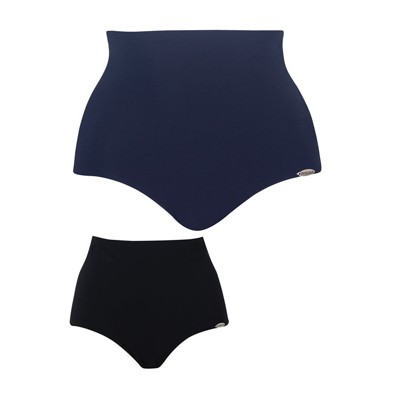 Sunflair hoge bikini slip - 21428 - Zwart en blauw
