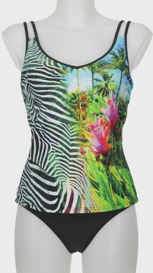 Sunmarin tankini zebra forrest - 18611 - grau/multicolor