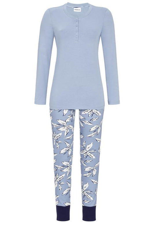 Ringella Pyjama met boorden - 2511207 - smoke blauw