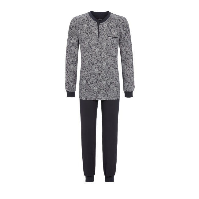 Ringella heren Pyjama moderne paisley - 2541216 - anthraciet