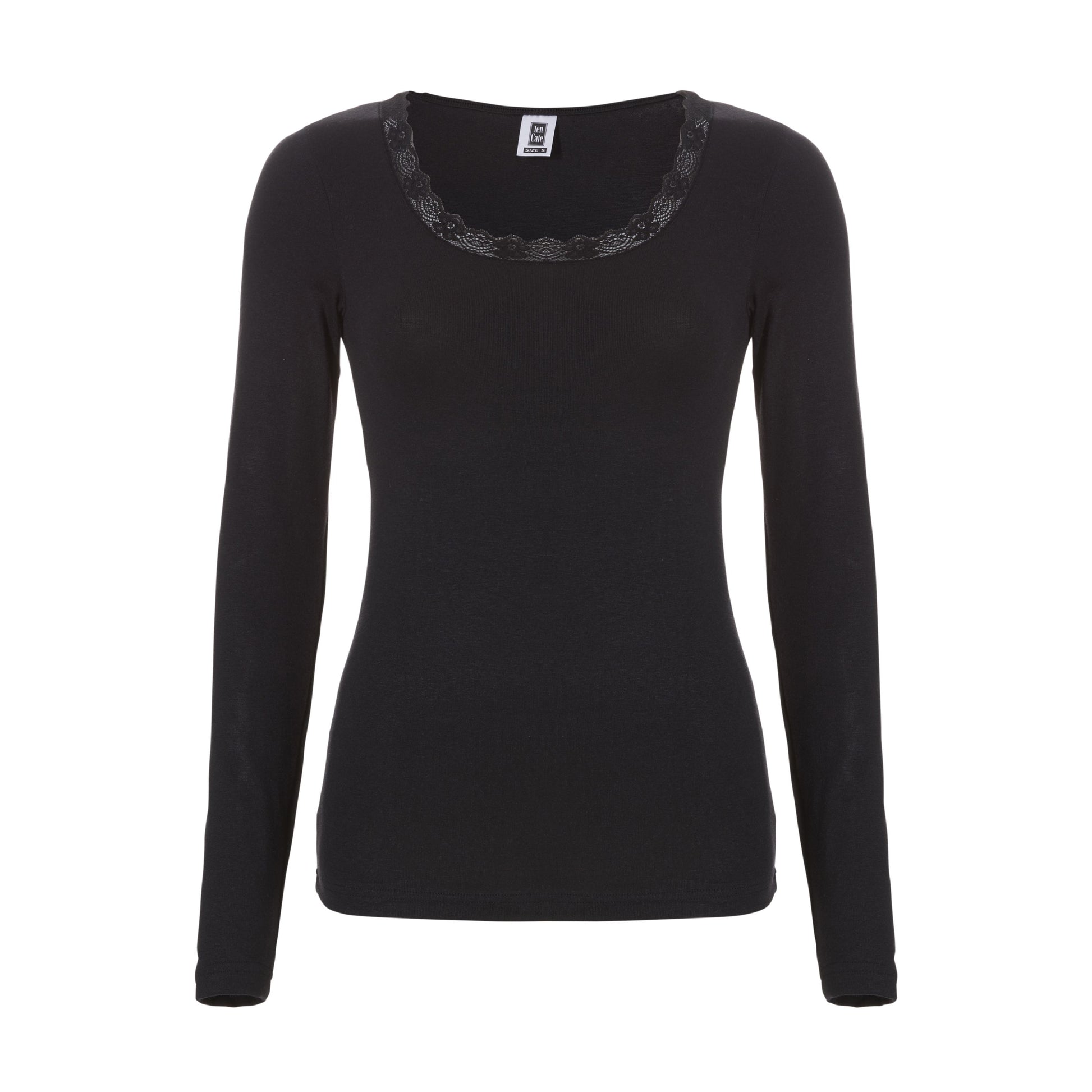 Shirt met 3/4-mouwen en V-hals in zwart | Your Look... for less Shirt met 3/4-mouwen en V-hals in zwart | Your Look... for less