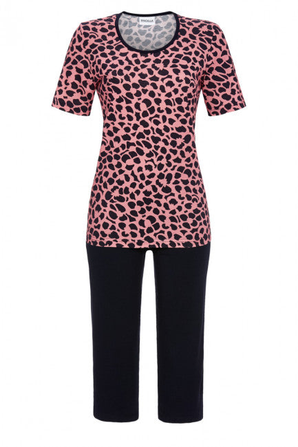 Ringella pyjama met capribroek en een giraffepatroon - 3211244 - Framboos