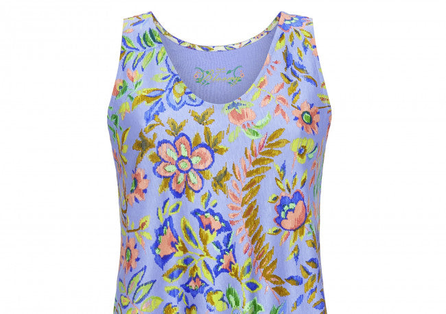 Bloomy by Ringella Mouwloze jurk / Nachthemd met V hals - 3251006 - Azur
