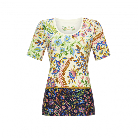 Bloomy by Ringella T-shirt met bloemenprint - 3251408 - Vanille