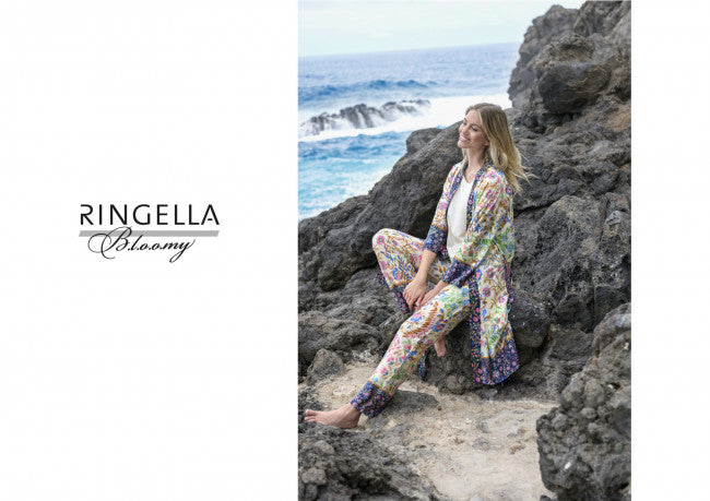 Bloomy by Ringella lange broek met bloemenprint - 3251513 - Vanille