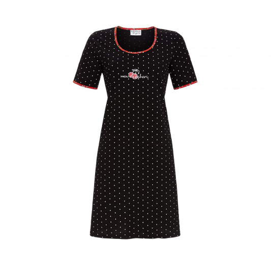 Ringella lingerie Nachthemd met opdruk kers - 3261002 - zwart