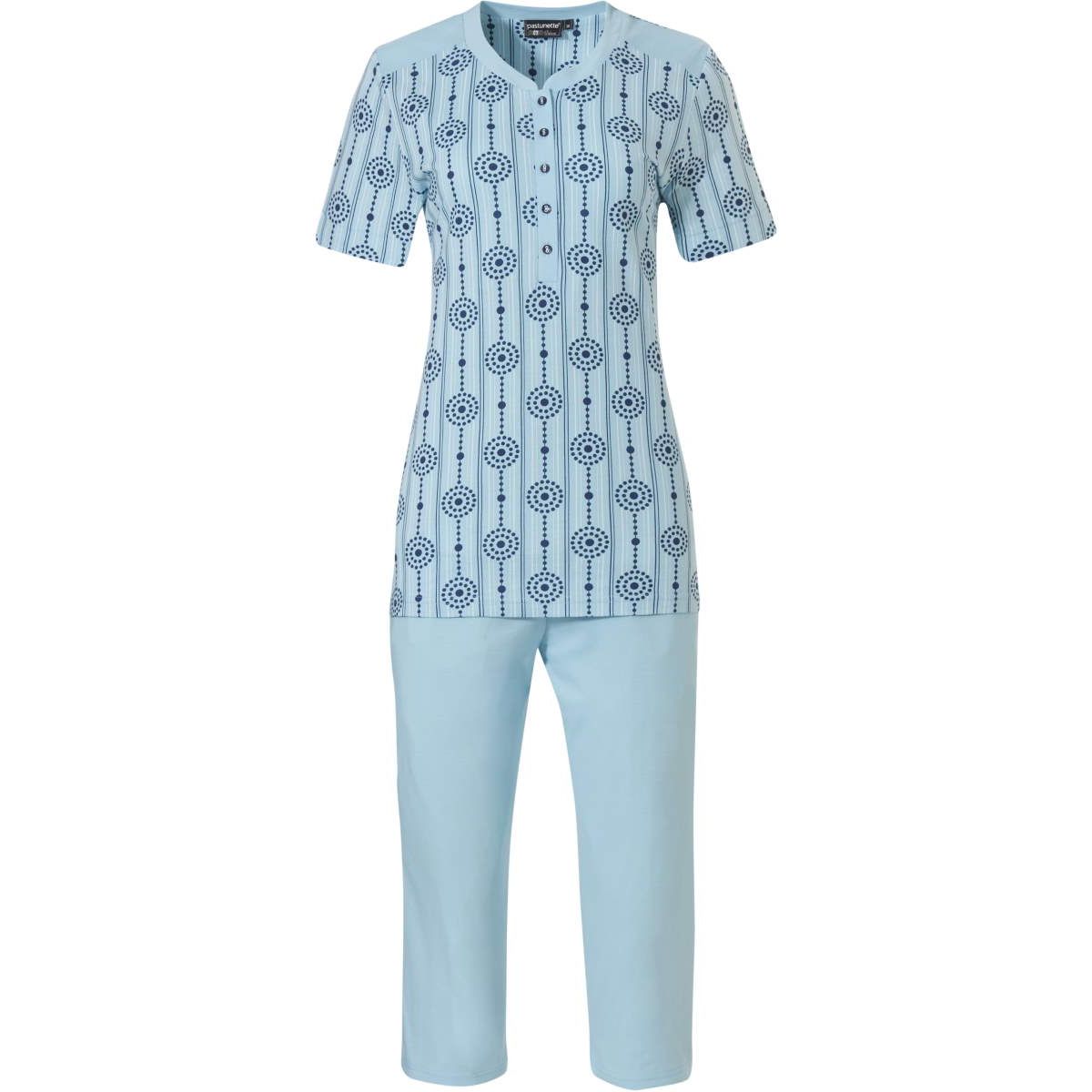 Pastunette de luxe pyjama met capri broek - 25221-338-4 - Turquoise