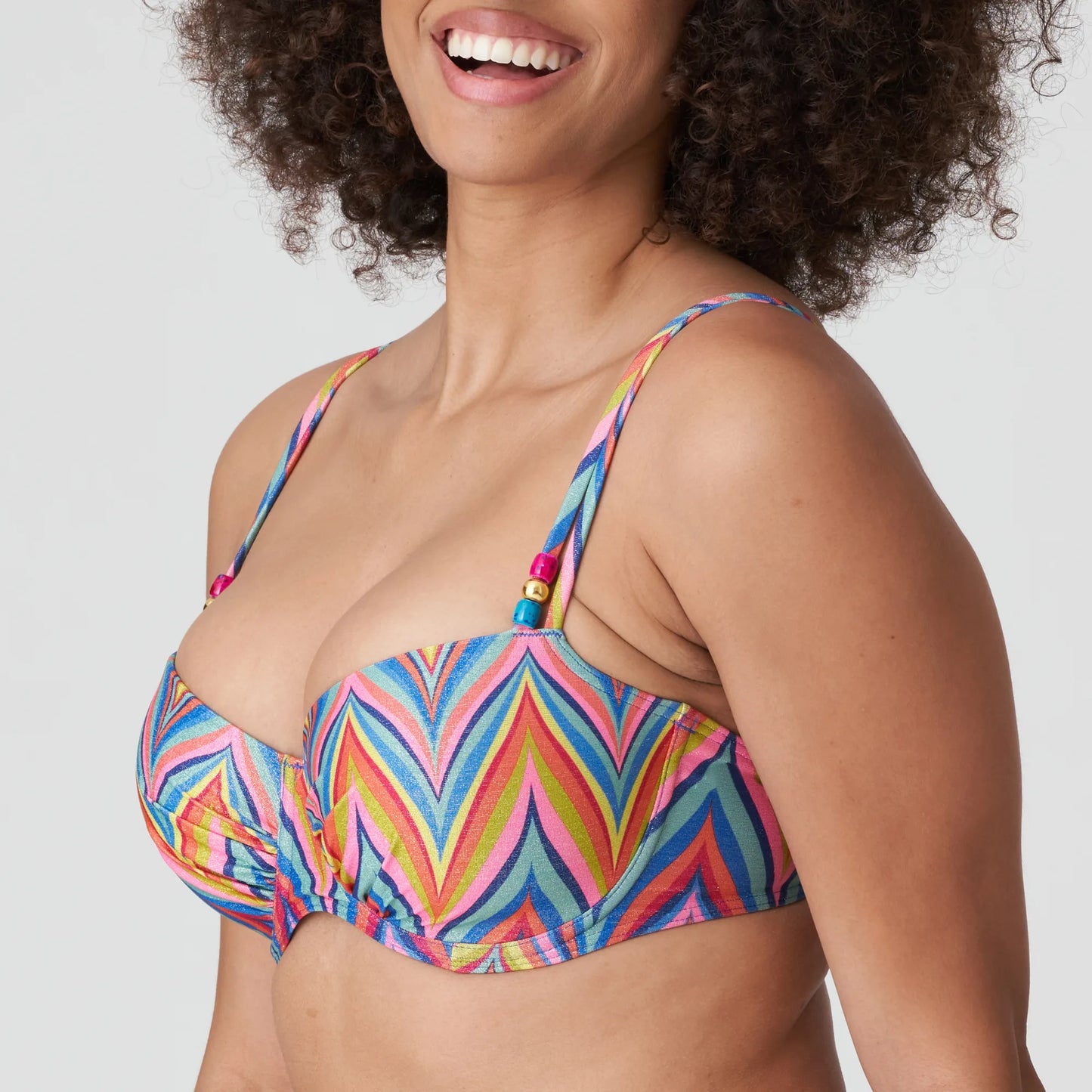 Prima Donna SWIM Voorgevormde balconette bikini met tailleslip - Kea 4010816 / 4010852 - Rainbow Paradise