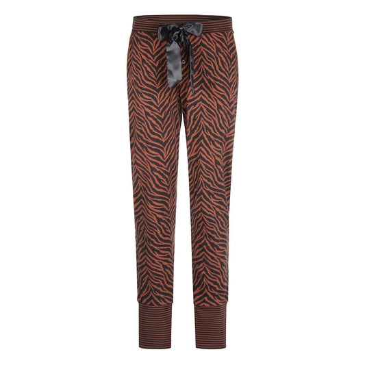 Charlie Choe Dames Pyjama broek -U45159-38 Terra Tijgerstreep