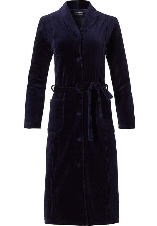 Pastunette Deluxe ochtendjas velours met knopen en ceintuur - 75199-303-6 - 2 kleuren *uitlopend